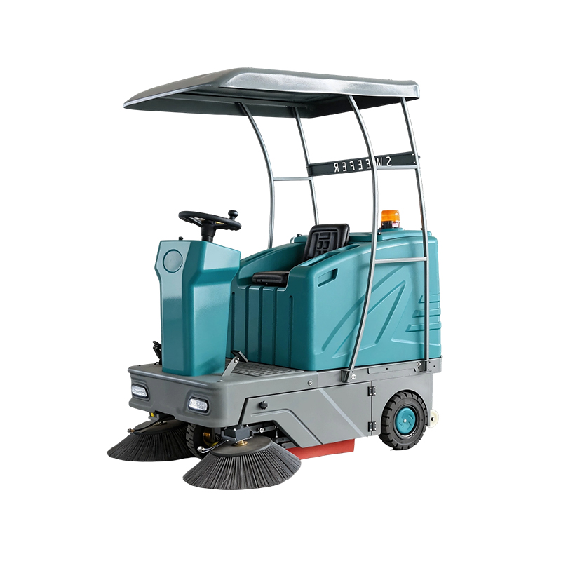 Barredora industrial con conductor sentado equipada con dosel JC1400